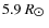 $5.9~R_{\hbox{$\odot$ }}$
