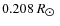 $0.208~R_{\hbox{$\odot$ }}$