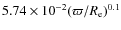 $5.74\times 10^{-2}(\varpi/R_{\rm e})^{0.1}$