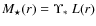 $M_{\star}(r)=\mbox{$\Upsilon_{*}$ }L(r)$