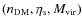 $(n_{\rm DM}, \eta_{\rm s}, M_{\rm vir})$