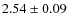$2.54 \ {\pm} \ 0.09$