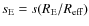 $s_{\rm E} = s(R_{\rm E}/R_{\rm eff})$