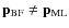 ${\bf p}_{\rm BF} \ne {\bf p}_{\rm ML}$