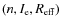 $(n, I_{\rm e},
R_{\rm eff})$