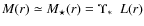 $M(r) \simeq
M_{\star}(r) = \mbox{$\Upsilon_{*}$ }\ L(r)$