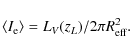 \begin{displaymath}\langle I_{\rm e} \rangle = L_V(z_L)/2 \pi R_{\rm eff}^2.
\end{displaymath}