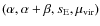 $(\alpha, \alpha + \beta,
s_{\rm E}, \mu_{\rm vir})$