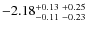 $-2.18_{-0.11 \ -0.23}^{+0.13 \ +0.25}$