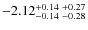 $-2.12_{-0.14 \ -0.28}^{+0.14 \ +0.27}$