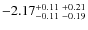 $-2.17_{-0.11 \ -0.19}^{+0.11 \ +0.21}$