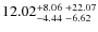 $12.02_{-4.44 \ -6.62}^{+8.06 \ +22.07}$