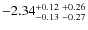 $-2.34_{-0.13 \ -0.27}^{+0.12 \ +0.26}$
