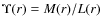 $\Upsilon(r) = M(r)/L(r)$