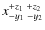 $x_{-y_1 \ -y_2}^{+z_1 \ +z_2}$