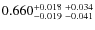 $0.660_{-0.019 \ -0.041}^{+0.018 \ +0.034}$