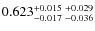 $0.623_{-0.017 \ -0.036}^{+0.015 \ +0.029}$