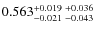 $0.563_{-0.021 \ -0.043}^{+0.019 \ +0.036}$