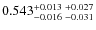 $0.543_{-0.016 \ -0.031}^{+0.013 \ +0.027}$