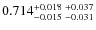 $0.714_{-0.015 \ -0.031}^{+0.018 \ +0.037}$