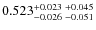 $0.523_{-0.026 \ -0.051}^{+0.023 \ +0.045}$