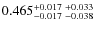 $0.465_{-0.017 \ -0.038}^{+0.017 \ +0.033}$