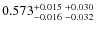 $0.573_{-0.016 \ -0.032}^{+0.015 \ +0.030}$