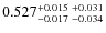 $0.527_{-0.017 \ -0.034}^{+0.015 \ +0.031}$