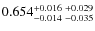 $0.654_{-0.014 \ -0.035}^{+0.016 \ +0.029}$