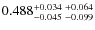 $0.488_{-0.045 \ -0.099}^{+0.034 \ +0.064}$