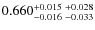 $0.660_{-0.016 \ -0.033}^{+0.015 \ +0.028}$