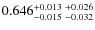 $0.646_{-0.015 \ -0.032}^{+0.013 \ +0.026}$