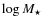 $\log M_{\star}$