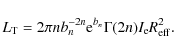 \begin{displaymath}L_{\rm T} = 2 \pi n b_n^{-2n} {\rm e}^{b_n} \Gamma(2n) I_{\rm e} R_{\rm eff}^2.
\end{displaymath}