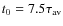 $t_{0}=7.5\tau_{{\rm av}}$