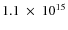 $1.1~\times~ 10^{15}$