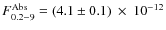 $F^{\rm {Abs}}_{\rm {0.2-9}}=(4.1\pm 0.1)~\times~10^{-12}$