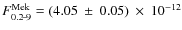$F^{\rm Mek}_{0.2\!-\!9}=(4.05~\pm~0.05)~\times~10^{-12}$