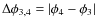 $\Delta \phi_{3,4}= \vert\phi_4-\phi_3\vert$