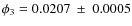 $\phi_3=0.0207~\pm~ 0.0005$