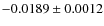 $-0.0189\pm 0.0012$