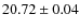 $20.72 \pm 0.04$