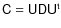 $\tens{C}=\tens{U}\tens{D}\tens{U}^{\rm t}$