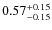 $\rm0.57_{-0.15}^{+0.15}$