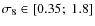 $\sigma_8 \in [0.35;~1.8]$