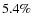 $5.4\%$