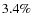 $3.4\%$