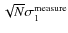 $\sqrt {N} \sigma _1^{\rm measure}$