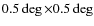 $0.5\deg\times 0.5\deg$