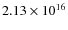 $2.13 \times 10^{16}$